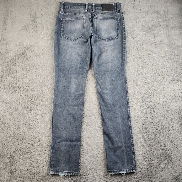 XXX Rude Jeans Men's 30x32 Blue Skinny Leg Denim Cotton Stretch Gothic Raw Wash - Picture 2 of 12